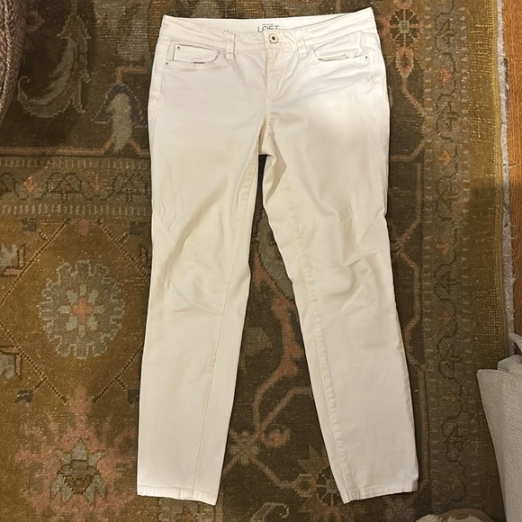 Ann Taylor loft white pants size 0 - Picture 1 of 3